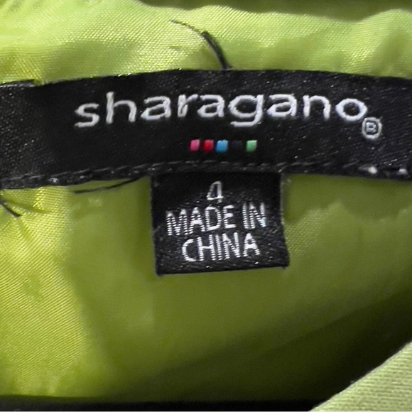 Sharagano size 4 A-Line light green dress - Picture 3 of 11